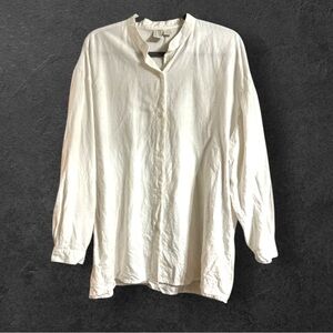 Vintage Clifford and Wills white long sleeve button down 100% linen size 2x